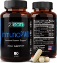 ELEAN Immuno PWR- enriched with Zinc, Selenium, Amino Acid Lysine and Astragalus Root Extract for Collagen Synthesis, Thyroid Health, Mineral Support, Energy and Immune Health 90 Veg Capsules.
