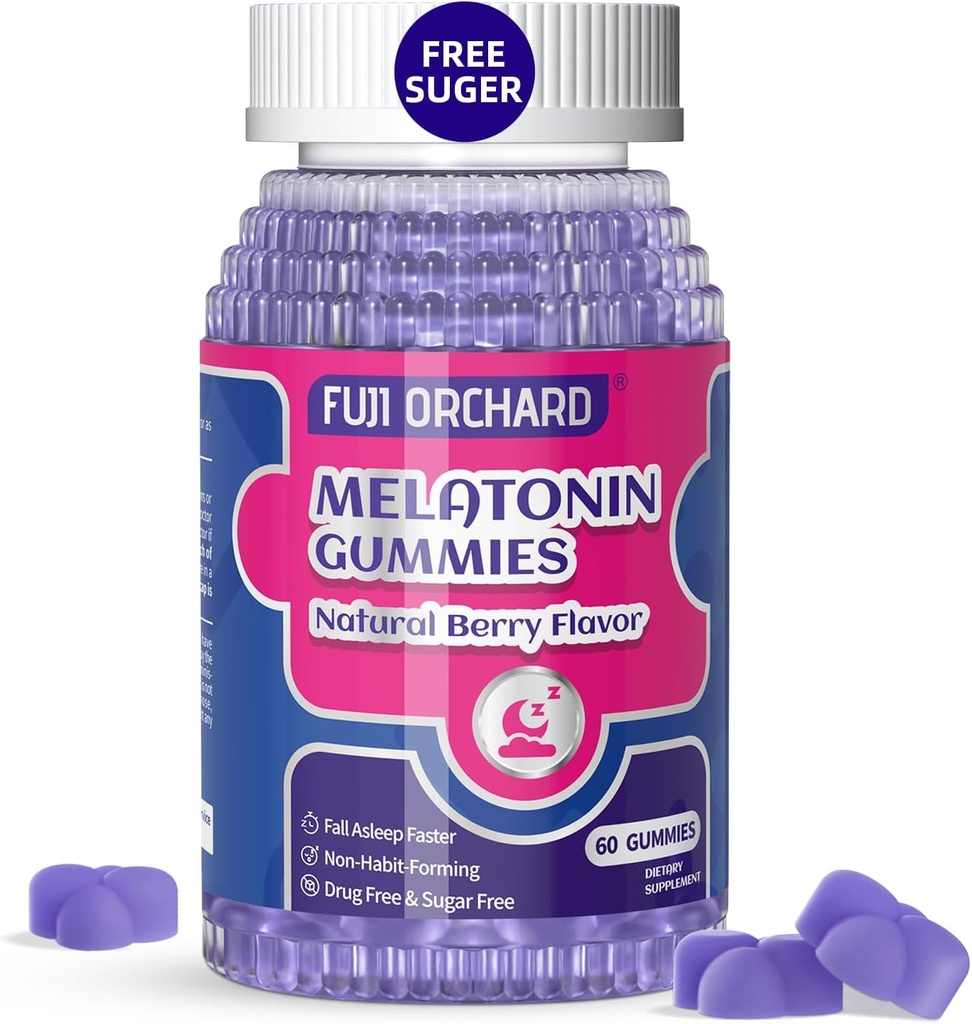Melatonin Gummies 20mg - Natural Sleep Aid - Sleep Supplement - Sugar Free melatonin Gummies Match with Magnesium Helps You Fall Asleep Faster and Stay Asleep Longer - 60 Gummies Vegan