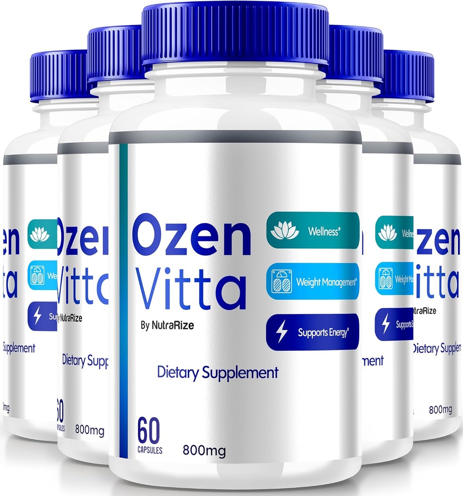 (5 Pack) Ozen Vitta, Ozen Vitta Capsules, Official OzenVitta Formula For Effective Weight Loss, All-Natural Keto Pills For Fit And Active Lifestyle, Health Supplement Capsula Reviews (300 Capsules)