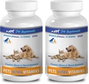 Healthy cat Treats for Teeth - Pets Ultra Vitamins - for Dogs and Cats - Immune Health - Hair and Coat Benefits - cat Calcium - 180 Treats (2 Bottles)