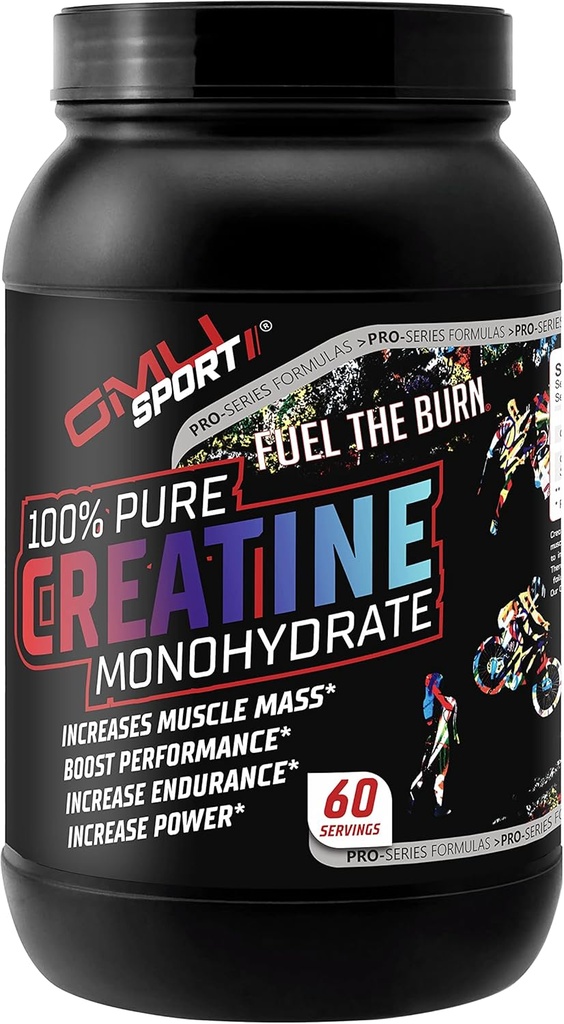 GMU SPORT - 100% Pure Creatine Monohydrate Powder for Men and Women - Pure Creatine Powder for Muscle Growth, Enhanced Performance and Increased Strength- Creatine Supplement - Unflavored