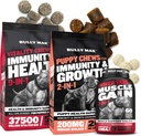 Bully Max Dog Vitality Chews, Muscle Builder Tabs (60 tabs) & Puppy Chews Bundle – Daily Dog Supplements for Muscle Support, Immune Health, and Complete Nutrition for Puppies, Adults, and Seniors
