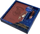 Harry Potter Lockable Diary with UV Invisible Ink Pen for Kids, Teens, Secret Journal with Key, Lined Pages, Stationery Supplies, Gifts for Kids (Brown UV Pen)