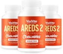 AREDS 2 Sugar-Free Eye Vitamins - Alternative to Lutein Gummies for Eyes - Lutein for Eye Health - Premium Sugar-Free Eye Vitamins - (Chewable Tablets) Pack of 3