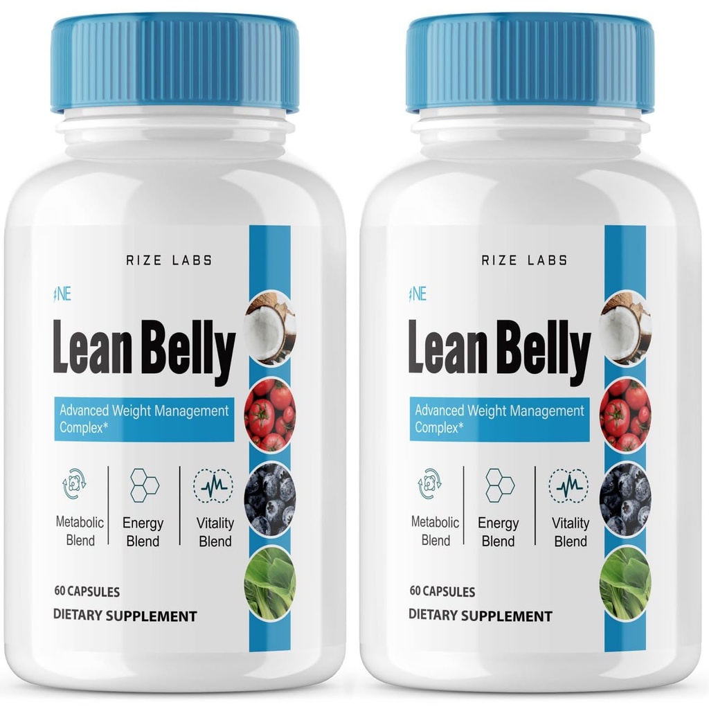 rize labs (Pack of 2 Lean Belly Juice Powder Capsules, Juice Formula Pills for Advanced Weight Loss, Superfood Supplement to Cleanse and Detox, Reviews (120 Capsules)