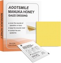 Manuka Honey Wound Care - Honey Wound Dressing 2" x 2" Honey Medical Bandage Wound Care Patch for Minor Abrasions, Cuts, Lacerations, Scald and Burns for Wound Healing,10 Pcs