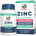 MaryRuth Organics Zinc Gummies | Zinc Supplements | Immune Support Supplement | Essential Mineral | Pectin Based | Overall Health & Wellness | Ages 14 & Up | Vegan | Non GMO | 30 Servings