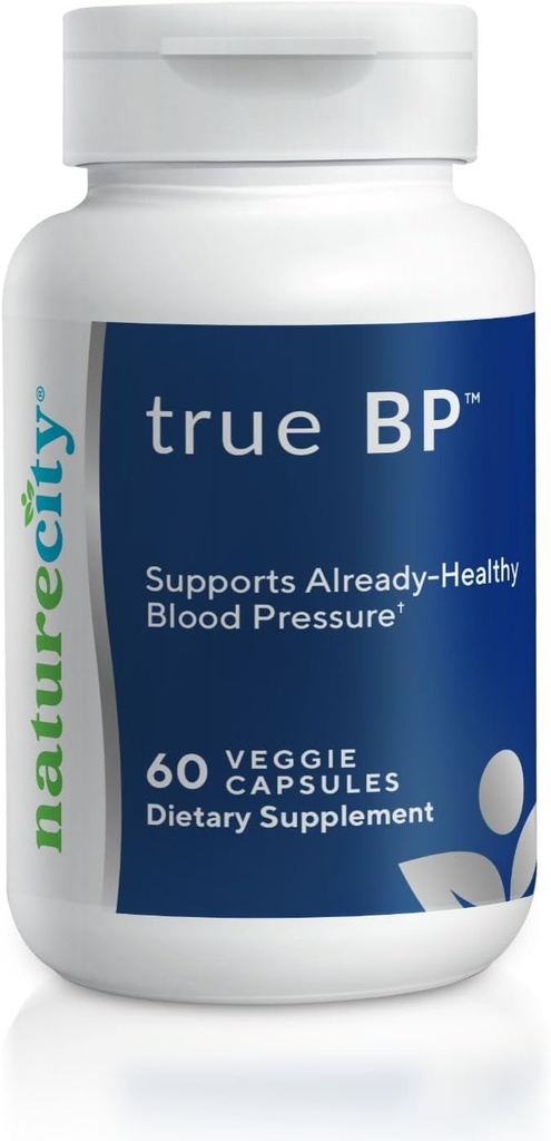 NatureCity True-BP | Supplements to Support Blood Flow for Heart Health | MegaNatural-BP 80mg 16% Oleuropein (60 Veggie Capsules) Non-GMO, Gluten Free