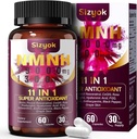 11-in-1 NMNH (Dihydronicotinamide Mononucleotide), 600mg per Serving, NAD+ Supplement with Resveratrol, CoQ10 to Support NAD+ Levels, NMNH Supplement for Anti-Aging, 60 Count, 30 Day Supply-119