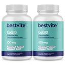 BESTVITE Coenzyme CoQ10 100mg (240 Vegetarian Capsules) (2-Pack) Naturally Fermented - No Stearates - No Fillers - Vegan - Non GMO - Gluten Free