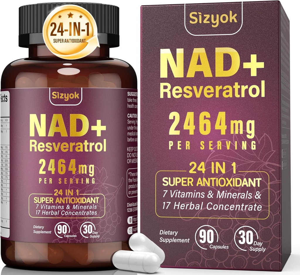 NAD Supplement, Liposomal NAD+ Supplement with Resveratrol, NAD Resveratrol Supplement - Boost NAD+ for Aging Defense, Energy, Focus - Ultra Antioxidant Capsules，69