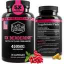 Black Forest 5X Berberine a Dihydroberberine Supplement (Super Berberine Now 5X More Effective Than Regular Berberine HCL) Best Dihydroberberine with Ceylon Cinnamon - Similar to Berberine Phytosome