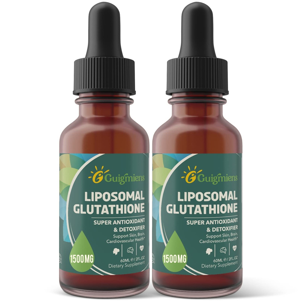 Liposomal Glutathione, Superior Absorption, Liquid Glutathione Supplement, Powerful Antioxidant, Liver Detox, Immune Enhancer, Soy-Free, Non-GMO, Vegan & Gluten Fre, 4 fl.oz,1500 mg