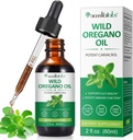 Organic Oregano Oil Liquid Drops, Concentrated Plant Based Wild Oregano Extracted Oil or Men & Women Boosting Immune/Energy, Promoting Digestive System, Non GMO Vegan 60ML/2 Fl Oz