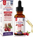 Dog UTI Treatment | Urinary Tract Infection Drops for Cats & Dogs | Cat UTI Remedy | Cranberry Supplement | Kidney Health Support, 2 Fl.Oz