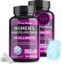 Probiotics for Women 190 Billion CFU - 10 Strains & Postbiotics for Wowen- Immune, Digestive, Gut, Vaginal & Urinary Health, PH Balance- Supports Occasional Constipation, Gas & Bloating, 120 Capsule