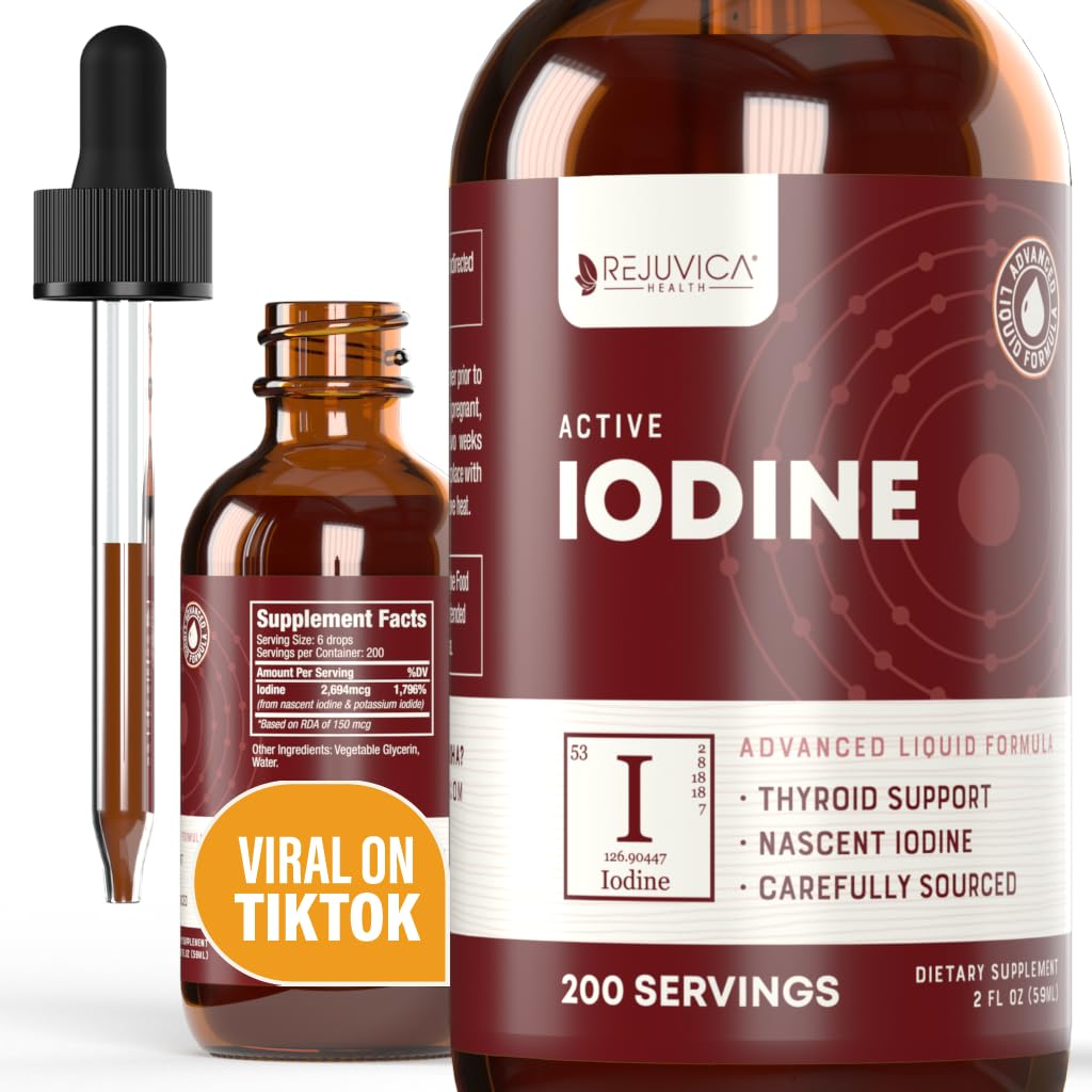 Active Iodine - Nascent Iodine Drops - Liquid Delivery for Better Absorption - Supports Healthy Energy, Vitality, & Iodine Levels