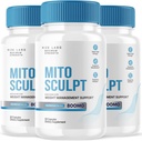 rize labs MitoSculpt Weight Loss Pills - Sculpt Your Ideal Body with MitoSculpt Advanced Formula Capsules, Supplement to Turn Mobilized Stored Fat for Fuel (180 Capsules) (Pack of 3)