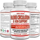 Simply Potent Blood Circulation & Vein Support Supplement, 90 Caps, Helps with Spider and Varicose Veins, Supports Vessels, Leg and Cardiovascular Health with Niacin, Ginger, Cayenne Pepper