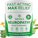 Neuropathy Pain Relief Cream - Maximum Strength Nerve Pain Reliever for Foot, Toes, Hands, Legs with Aloe Vera, Arnica, MSM Vitamin B6, and Menthol for Fast-Acting Relief 3oz