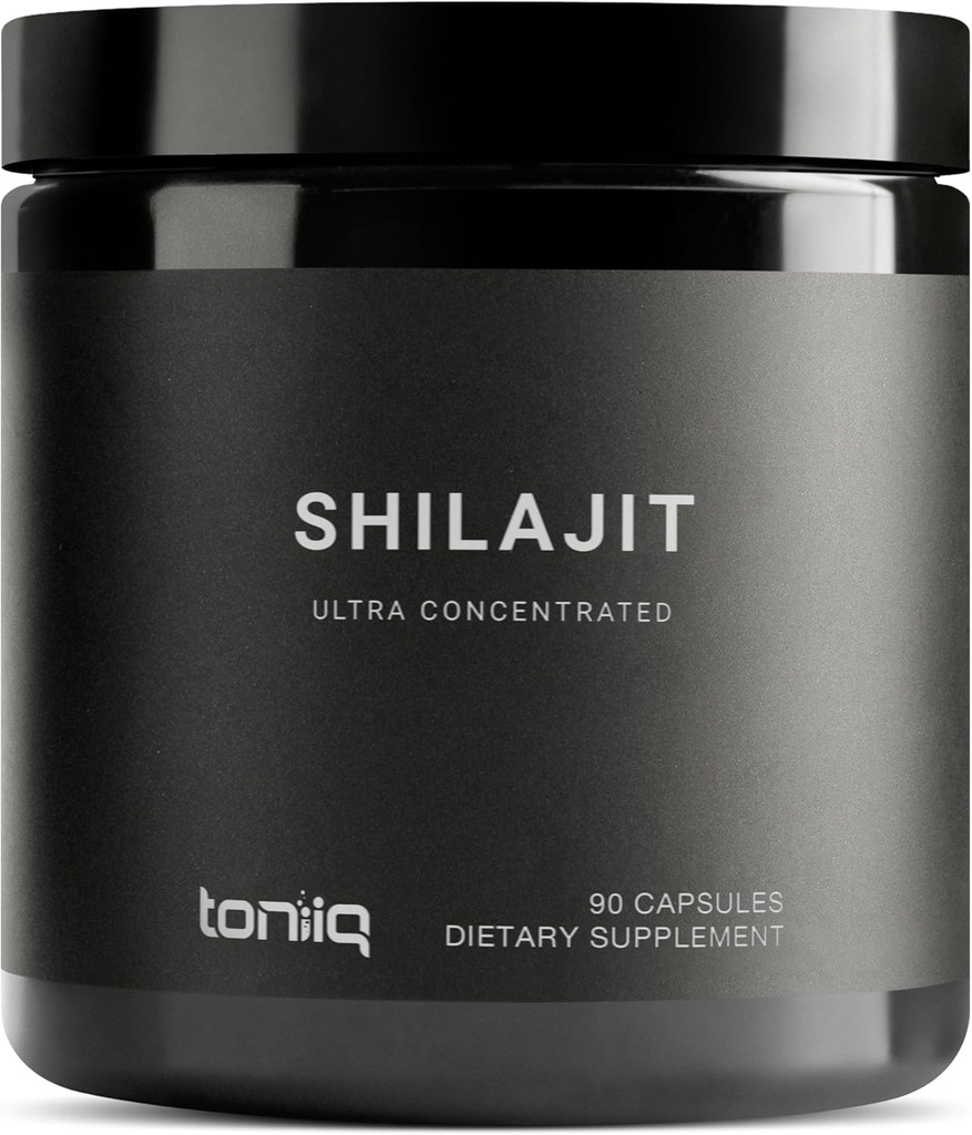 Toniiq Ultra Concentrated 40% Fulvic Acid Shilajit for Men - Pure 10:1 Extract-Third Party Tested 10x Potency Capsules- High in Potency and Trace Minerals - Made in GMP Certified Facility