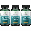 Swanson L-Citrulline Malate - Amino Acid Supplement Promoting Energy Production & Healthy Blood Circulation - Natural Formula Supporting Overall Wellness - (60 Capsules, 750mg Each) (3 Pack)