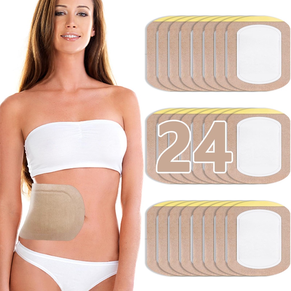 Castor Oil Pack Wrap, Castor Oil Patches Disposable, Organic Cotton Self-Adhesive Pads, Portable Anti Leakage No Wash