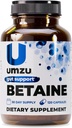 UMZU Betaine HCl Supplement | Digestive Support, Gastric Comfort, Nutrient Absorption & Cardiovascular Support | Natural Digestion & Gut Health Aid (120 Capsules)