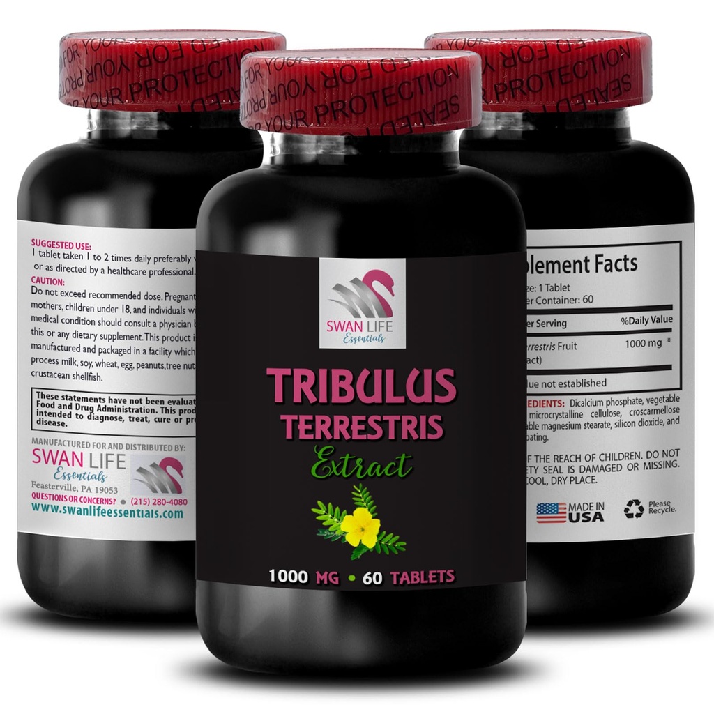 Stamina Power - TRIBULUS TERRESTRIS EXTRACTS - Energy for Activity, Energy Support Formula, Active Energy Support, Plant-Based Energy Boost, Activity Power, Active Workout Boost 1 Bottle 60 Tablets