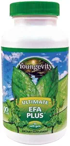 Youngevity Ultimate EFA Plus – Essential Fatty Acids, 90 Soft Gels – Balanced Fish Oil Formula for Heart, Brain, Joint, Skin Health – Omega-3, Omega-6, Omega-9 Supplement for Optimal Health Support