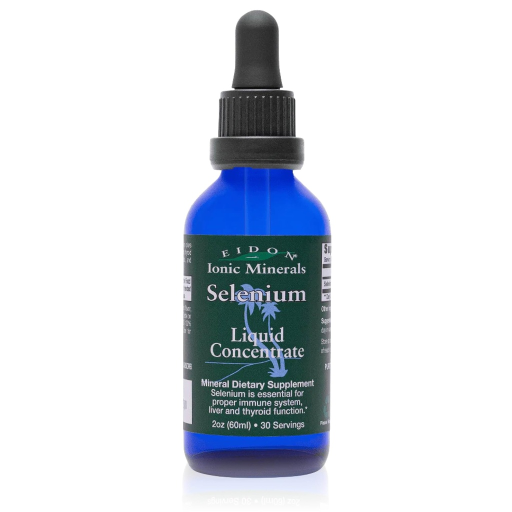 Eidon Ionic Minerals Liquid Selenium Concentrate - Selenium Drops for Men & Women, Sodium Selenate Supplement for Adults, Supports a Healthy Immune System and Tissue Health, Sugar Free - 2 oz