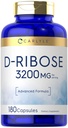 Carlyle D-Ribose Capsules | 3200mg | 180 Pills | Advanced Formula