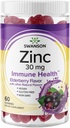 Swanson Zinc Gummies - All Natural Vitamin Supplement Promoting Antioxidant Activity & Bodily Defense - Helps to Support Your Immune System & A Healthy Body - (Elderberry, 60 Gummies)