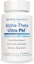 Biotics Research Alpha Theta Ultra PM L Theanine, Passionflower, Lemon Balm, Supports GABA, Serotonin, Regulates Circadian Rhythms, 60 Capsules
