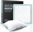 EVERLIT Super Absorbent Dressing for Wound Care | Nonstick Soft Surgical Gauze Pad for Heavily Exuding Wounds | Large Sterile Non-Adhesive Bandage for Fast Healing Wound Care | Pack of 10 (6" x 6")