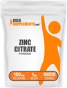 BulkSupplements.com Zinc Citrate Powder - Zinc Supplements, Mineral Supplement, for Immune Support - Gluten Free, 100mg per Serving, 1kg (2.2 lbs) (Pack of 1)