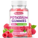 Potassium Gummies, Potassium Chloride for Adults, Sugar-Free Potassium Supplement Gummies Support Electrolyte Balance for Women & Men, Raspberry Flavor, 60 Count