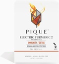 PIQUE Electric Turmeric 2 - Supports Healthy Immunity, The Natural Inflammatory Response, Natural Detox Pathways, and Radiant Skin - 28ct Single Serve Sticks (Pack of 1)