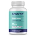 BESTVITE Melatonin 20 mg - 120 Veg Caps - No Stearates - No Sucralose, No Dextrose, No Silicon Dioxide, No Mannitol - Vegan - Non-GMO - Gluten-Free