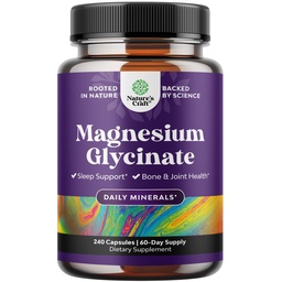 Pure Magnesium Glycinate Supplement 400mg Per Serving - Vegan High Absorption Chelated Magnesium Capsules for Women & Men with Elemental 400mg for Mood Sleep and Relaxation Support - 240 Count