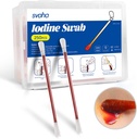Svaha Povidone Iodine Swabsticks - 250 Sticks Individually Wrapped, Iodine Solution Released When Snapped, No Drying Out, Perfect for Wound Care, First Aid Kits, Travel & Outdoor Use