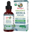 Nootropic Focus Supplement for Adults | USDA Organic Brain Supplement with Ginkgo Biloba & Astragalus | Focus & Adrenal Support | Brain and Memory Drops | Vegan | Non-GMO | Gluten Free | 30 Servings