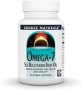 Source Naturals Omega-7 Sea Buckthorn Fruit Oil, Non-GMO, Vegan-Sourced for Health and Vitality* - 60 Vegan Softgels