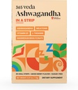 Ashwagandha Oral Strips 100 mg KSM 66 Ashwagandha, L-Theanine, Melatonin, Vitamin D3 and Magnesium, Vegan Strip for Men and Women, Sugar-Free, Non-GMO, 30 Oral Strips (Berry)