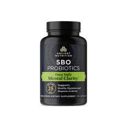 Ancient Nutrition Probiotics for Mental Clarity, Once Daily Probiotics 30Ct, Helps Promote Mental Clarity and Concentration, Supports Healthy Energy and More Restful Sleep, 25 Billion CFUs*