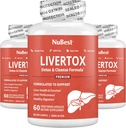 NuBest LiverTox - Premium Liver Health Formula - Liver Cleanse, Detox & Repair - with Milk Thistle, Choline, Beet, Turmeric, Artichoke & Dandelion - 3 Pack | 3 Months Supply