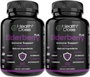 Health Dose Elderberry Plus Capsules – Immune Support Supplement with Vitamins C, D3, Zinc, Selenium & 11 Ingredients for Year-Round Wellness – 120 Veggie Capsules, 2-Month Supply Pack of 2