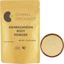 CARMEL ORGANICS Ashwagandha Root Powder 7.5 Ounce, Non GMO & Gluten Free, Natural, Withania Somnifera, No Added Preservatives, Directly Sourced from Indian Farmers