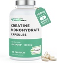 Love Life Supplements Creapure® Creatine Monohydrate, 150 Capsules, 1 Gram per Capsule (not Powder or Tablets), 30-50 Servings, for Muscle Building, Strength & Power Output, 3rd Party Tested