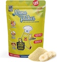 Nutritional Designs Nana Flakes 100% Natural Banana Powder, Digestive Support - Source of Potassium & Fiber - Substitute for Eggs, Butter, or Oil in Baking (2LB Bag)